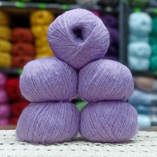 5 adet 250 gr %40 Mohair ( Kid Moher) Tüylü İnce İhraç Fazlası  El Örgü İpi