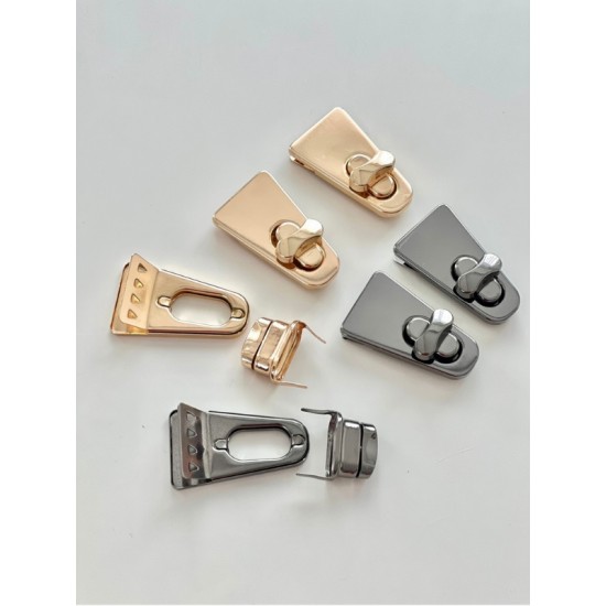 Metal Üçgen Çanta Cüzdan Kilidi ( Uzunluk 5 cm)