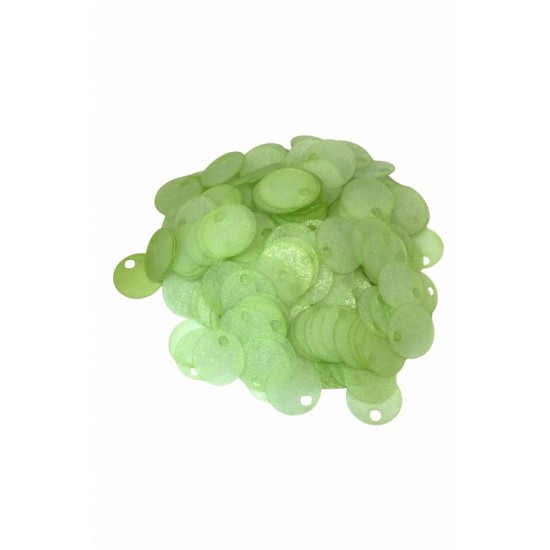 Yarı Saydam Çanta Süsleme Pulu 20 mm (20 gr) Fıstık