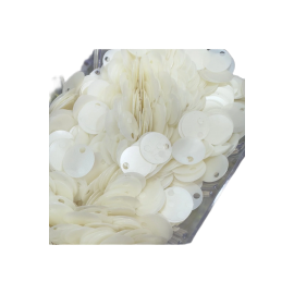 Yarı Saydam Çanta Süsleme Pulu 20 mm (20 gr) Sedefli Ekru