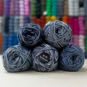450-500 gr %75 Yünlü İhraç Fazlası El Örgü İpi -Çorap İpi - Gri-Siyah-Mavi-Kahve Kombinli Asorti Karışık Paket