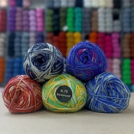 450-500 gr %75 Yünlü İhraç Fazlası El Örgü İpi -Çorap İpi - Asorti Karışık Paket