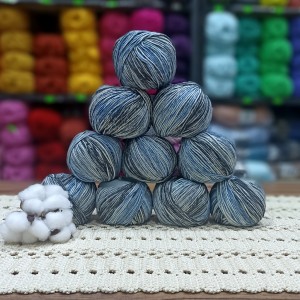 500 gr  %60 Pamuk Doku Batik Ebruli El Örgü İpi 10 Adet