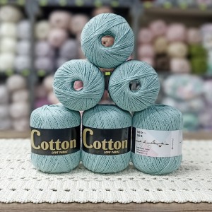6 Adet (600) gr Cotton Love Yarns %100 Brezilya Saf Pamuk - Azur Mint