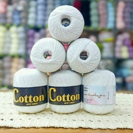 6 Adet (600) gr Cotton Love Yarns %100 Brezilya Saf Pamuk - Ekru