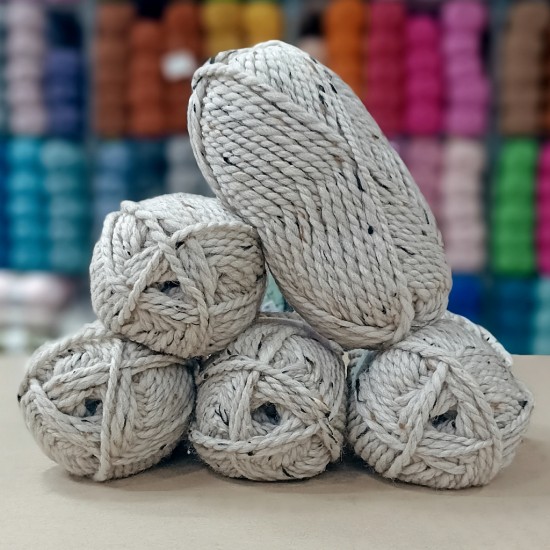 540 gr TRENDWOOL %20 Yün Spaghetti Tweedli Hareli El Örgü İpi 