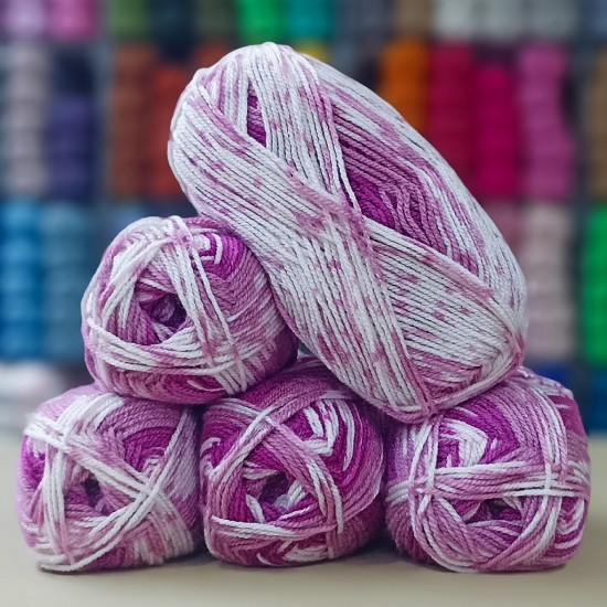 500 gr Outlet Ebruli Print İhraç Fazlası El Örgü İpi