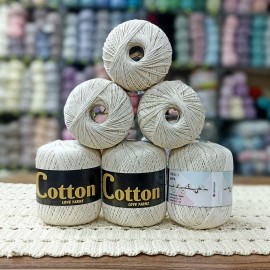 6 Adet (600) gr Cotton Love Yarns %100 Brezilya Saf Pamuk - Krem