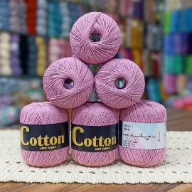 6 Adet (600) gr Cotton Love Yarns %100 Brezilya Saf Pamuk - Pembe