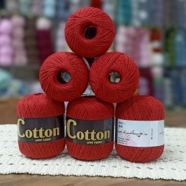 6 Adet (600) gr Cotton Love Yarns %100 Brezilya Saf Pamuk - Kırmızı