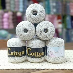 6 Adet (600) gr Cotton Love Yarns %100 Brezilya Saf Pamuk - Açık Taş