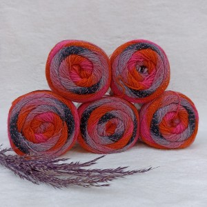 740 gr Universe Simli Cakeyarn Ebruli İhraç Fazlası El Örgü İpi -EBRULİ