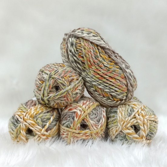 690-710 gr TRENDWOOL %20 Yün Spaghetti  Ebruli El Örgü İpi 