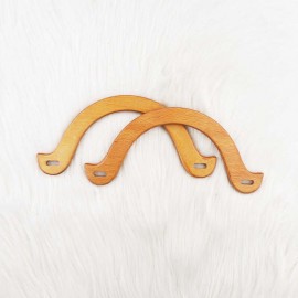 ŞİRİN AHŞAP ÇANTA SAPI U MODEL 22 CM - 669-2 ORANGE