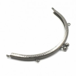 20.5 cm  ÇANTA SAPI KENARI DELİKLİ DESENLİ - GÜMÜŞ