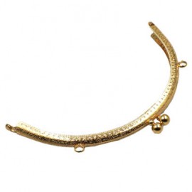 20.5 cm  ÇANTA SAPI KENARI DELİKLİ DESENLİ - GOLD