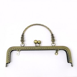 Saplı Vintage Çanta Bursu 18.5 CM Antik