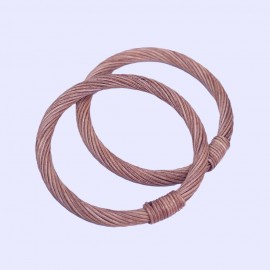 Rattan Bambu Çanta Sapı O Model 17 cm - Ceviz