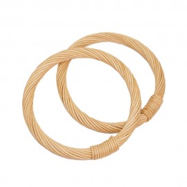 Rattan Bambu Çanta Sapı O Model 17 cm - Naturel