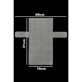 Plastik Dikdörtgen Model Çanta Kanvası 37x19 cm - BEYAZ
