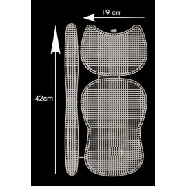 Plastik Kedi Model Çanta Kanvası 42x19 cm - BEYAZ