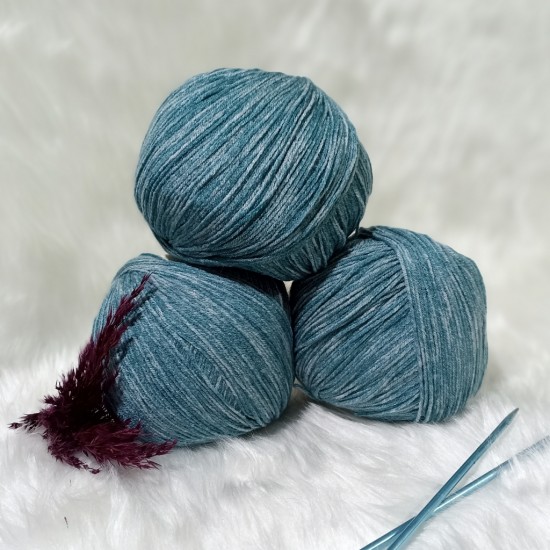 340-380 gr Soft Melanjlı İhraç Fazlası El Örgü İpi - Okyanus