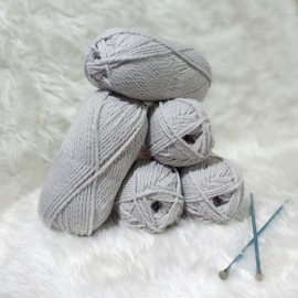 500 gr %20 Yünlü İnce Spaghetti El Örgü İpi - Buz Grisi 500 gr %20 Yünlü İnce Spaghetti El Örgü İpi - Buz Grisi