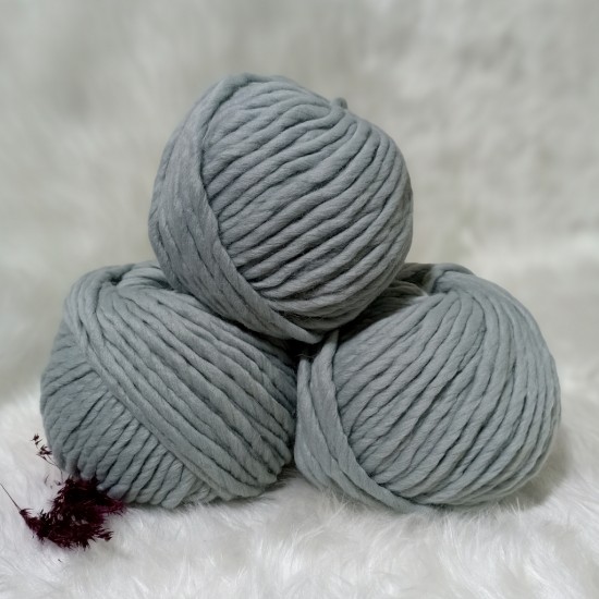 450-480 gr K&C Cozy Wool % 50 Yün  İhraç Fazlası El Örgü İpi - MAVİMSİ GRİ