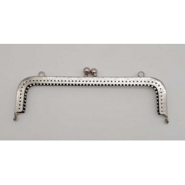 Metal Örme Çanta Bursu  16.5 cm GÜMÜŞ