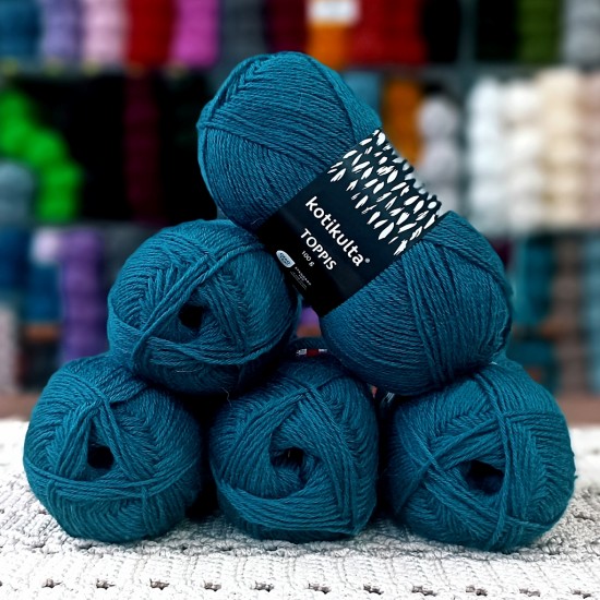 500 gr %75 Wool ( Yün ) İhraç Fazlası El Örgü İpi - Petrol