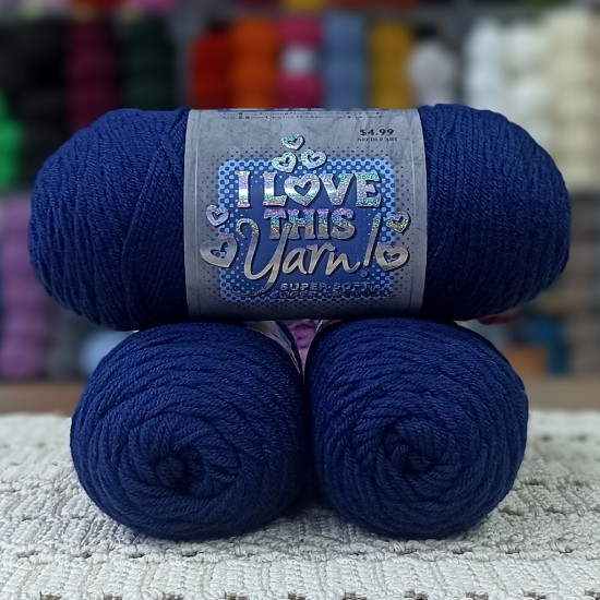 550-600 gr AMERİKAN SARIM EL ÖRGÜ İPİ - Lacivert
