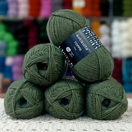 500 gr %75 Wool ( Yün ) İhraç Fazlası El Örgü İpi - Asker Yeşili