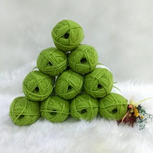 10 adet 50 gr (500 gr) %100 Pure Wool ( Yün) İhraç  El Örgü İpi - Yeşil Elma