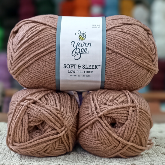 Yarn Bee Soft & Sleek 420-440 GR İhraç Fazİası El Örgü İpi - Kil Kahvesi