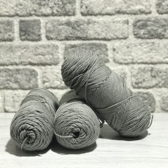 550-600 gr AMERİKAN SARIM EL ÖRGÜ İPİ - Duman Gri
