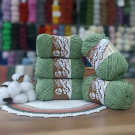 350 gr Lily Sugar'n Cream XL %100 Pamuk İhraç Fazlası El Örgü İpi - Adaçayı Yeşili