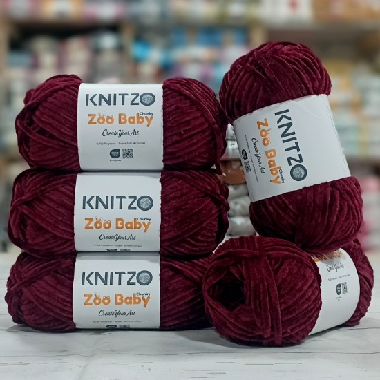 5 adet (500 gr) KNITZO Zoo Baby Chuncky Chenille Kadife  