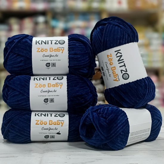 5 adet (500 gr) KNITZO Zoo Baby Chuncky Chenille Kadife  
