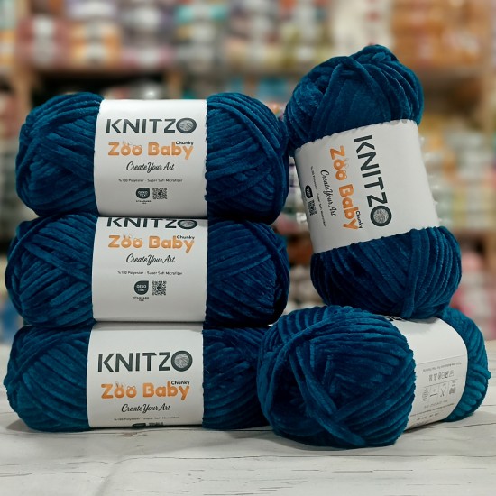 5 adet (500 gr) KNITZO Zoo Baby Chuncky Chenille Kadife  