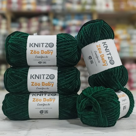 5 adet (500 gr) KNITZO Zoo Baby Chuncky Chenille Kadife  