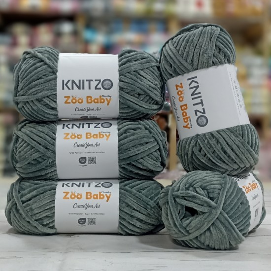 5 adet (500 gr) KNITZO Zoo Baby Chuncky Chenille Kadife  