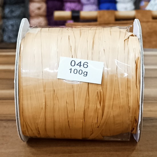 100 gr İhraç Fazlası SOFT Rafya El Örgü İpi - 046 Karamel