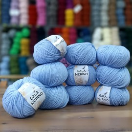 10 Adet 500 gr Gala Merino XL  %40 Merino S.W İhraç Fazlası El Örgü İpliği - 1028 XL Gök Mavi