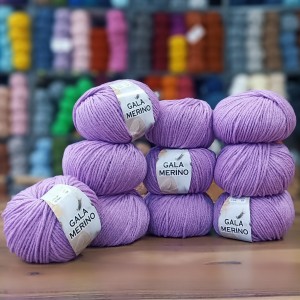 10 Adet 500 gr Gala Merino XL  %40 Merino S.W İhraç Fazlası El Örgü İpliği - 1016 XL Erguvan