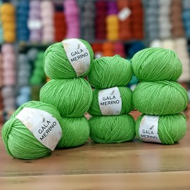 10 Adet 500 gr Gala Merino XL  %40 Merino S.W İhraç Fazlası El Örgü İpliği - 1014 XL Yeşil Elma