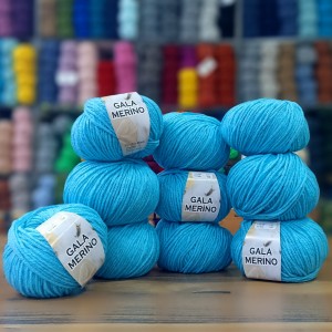 10 Adet 500 gr Gala Merino XL  %40 Merino S.W İhraç Fazlası El Örgü İpliği - 1019 XL Turkuaz