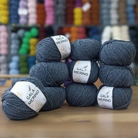 10 Adet 500 gr Gala Merino XL  %40 Merino S.W İhraç Fazlası El Örgü İpliği - 1011XL Hareli Antrasit