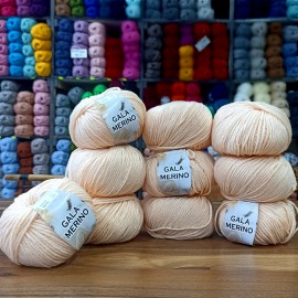 10 Adet 500 gr Gala Merino XL  %40 Merino S.W İhraç Fazlası El Örgü İpliği - 1021XL Ten Pudra