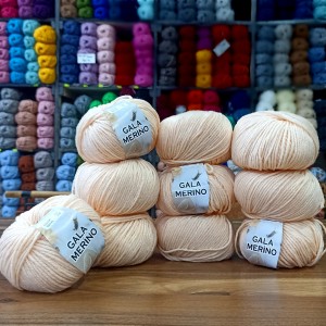 10 Adet 500 gr Gala Merino XL  %40 Merino S.W İhraç Fazlası El Örgü İpliği - 1021XL Ten Pudra