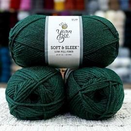 Yarn Bee Soft & Sleek 420-440 GR İhraç Fazİası El Örgü İpi - Koyu Orman